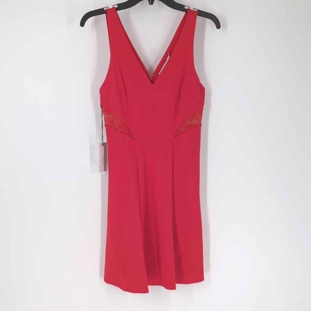 Ali & Jay Red Ponte Fit & Flare Dress S NWT